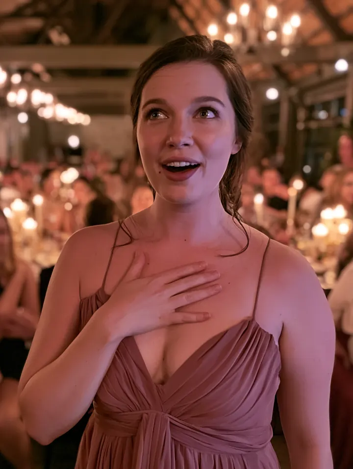 Guest telling a story at the reception